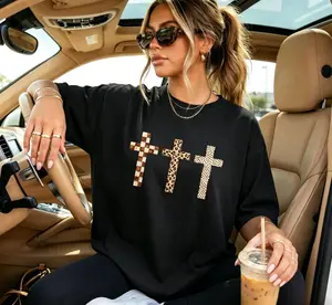 3 Crosses Shirt, Trendy Summer Tee, Gift for Her