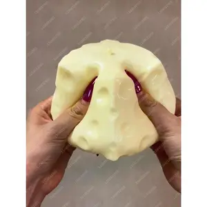 Jumbo Cheese Cube Stress Ball Big Cheese Shapeable Squeeze Ball Non-Bounce Fidget Toy ASMR Sensory Anti-Stress Christmas Gift
