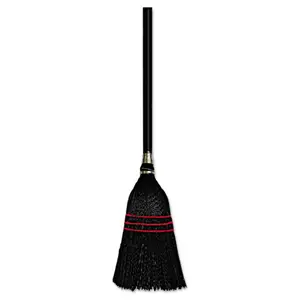 212 MAIN Traditional Poly Synthetic Bristle Lobby Brooms - 38 in, 12-Pack, Included Handle, Comfortable, Effective Sweeping, Durable Home Care Tool