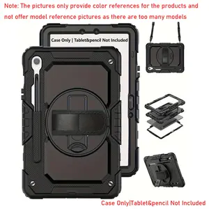 Applicable to Samsung A11/A9/A11+/A9Plus/S series tablet protective cover tablet case anti-drop silicone protection rotatable silicone case Galaxy Tab S10 FE/S9 FE11 "2025/2023" - anti-slip, scratch-resistant, adjustable stand and wristband