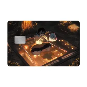 Inosuke Muzan Kibutsuji vs Demon Slayer Corp Infinity Anime Credit Card Decal