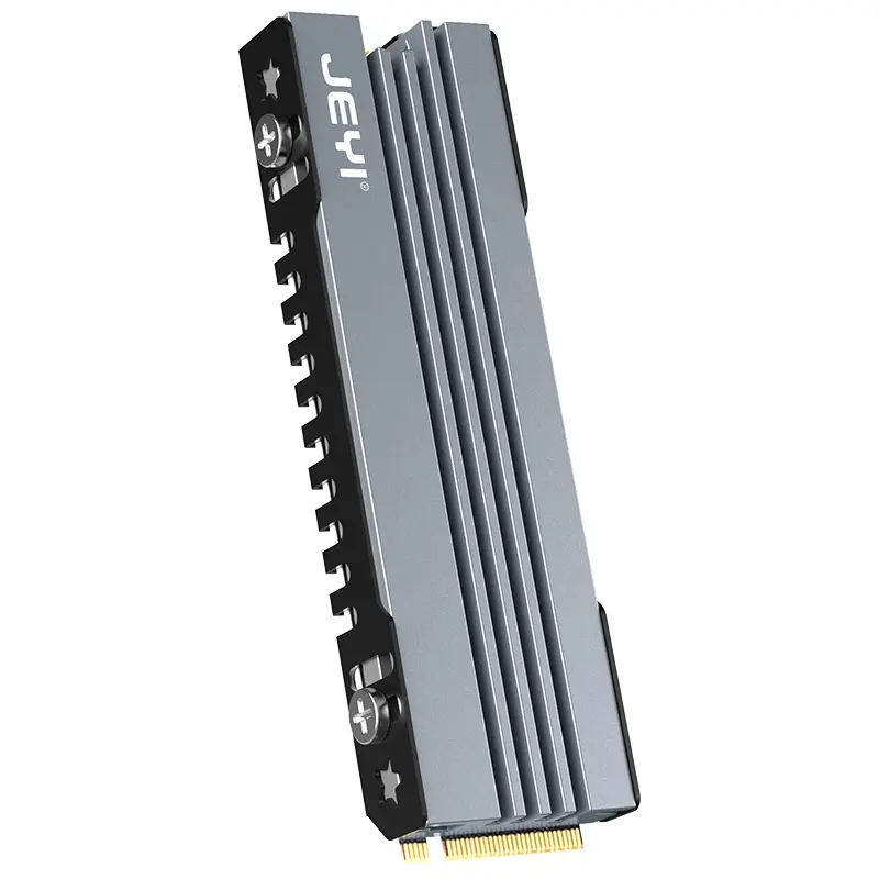 JEYI M.2 SSD Heatsink, NVME NGFF Cooling Aluminum Cooler Radiator with Thermal Silicone Pad for PC / PS5 PCIE 2280 SSD Icold-007