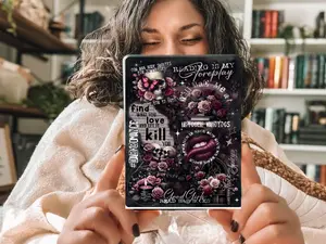 Reading is My Foreplay Sparkly Kindle Insert for Clear Case, Glitter Overlay Kindle Paper Insert, Bookish Kindle Accessory