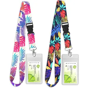 2-Pack Cruise Lanyards for Ship Cards | Silky Soft Lanyards With Detachable Buckle and  Card Holder | Cruise Essentials for ID,  | Floral Set