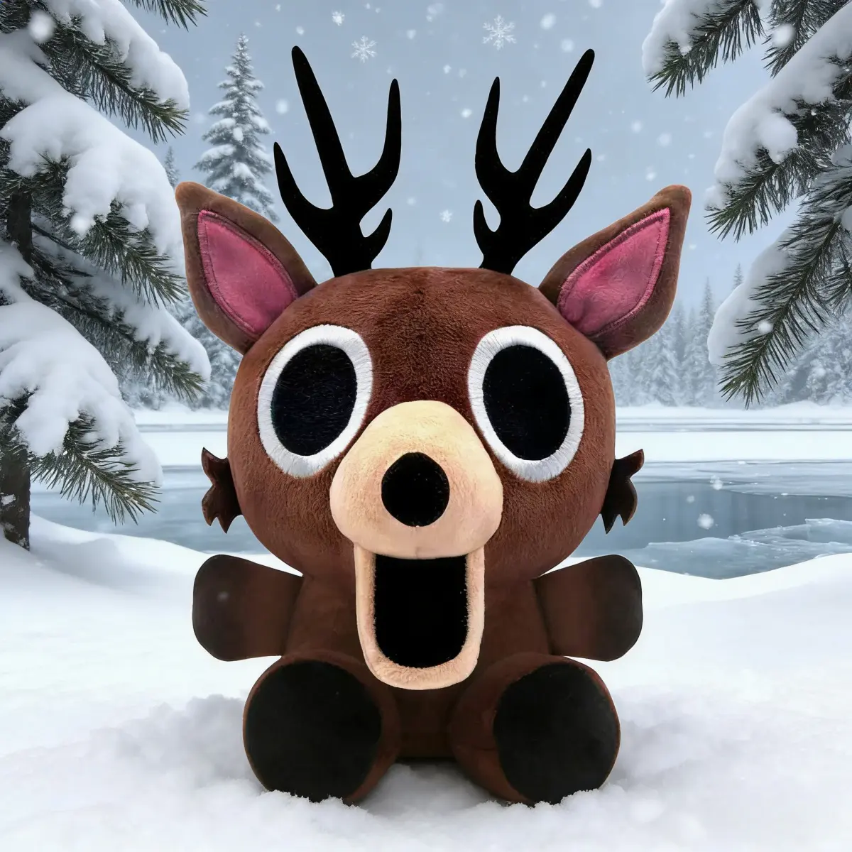 99 Nights in The Forest 9.8in Deer Stuffed Animal - Stuffed Animal Collectibles, Deer Figure, Game Fans' Gift for Ages 12+