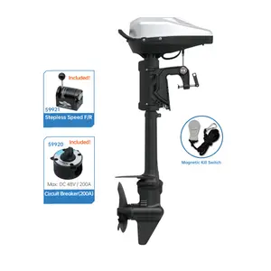 HASWING Armada F Electric Trolling Motor – 48V 8.0/10.0 HP Shaft Power Brushless Motor with Gear Box Boat Fishing for Saltwater & Freshwater