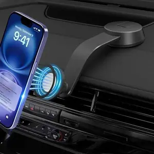 eSamcore for MagSafe Car Mount Detachable, Bendable Aluminum Arm Magnetic Phone Holder for Car