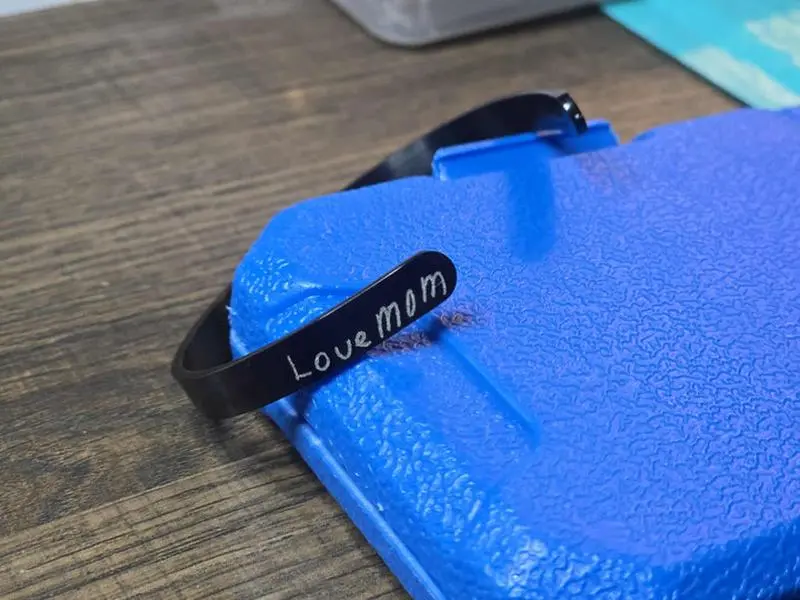 Bangle Bracelet with handwriting