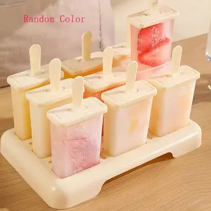 Random Color 9 Grid Ice Cream Mold, Reusable Ice Pop Mold, Ice Cream Maker, Ice Pop Mold for Home Kitchen, Kitchen Utensils & Gadgets