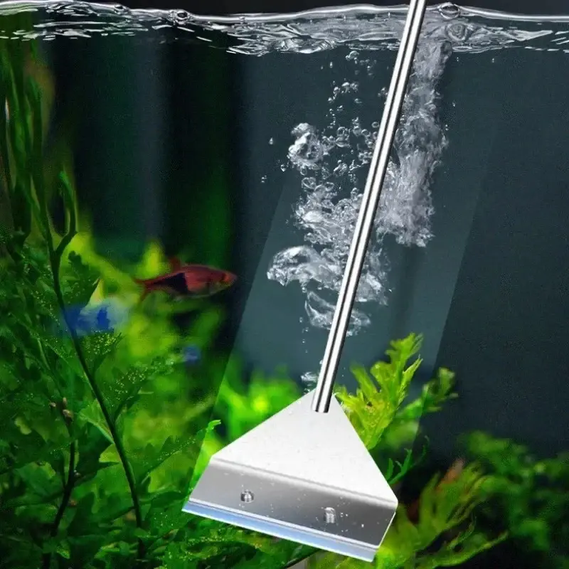 Aquarium Algae Scraper, Fish Tank Glass Cleaner & Sand Cleaning Tool, Dual-Use Aquarium Cleaning Accessory
