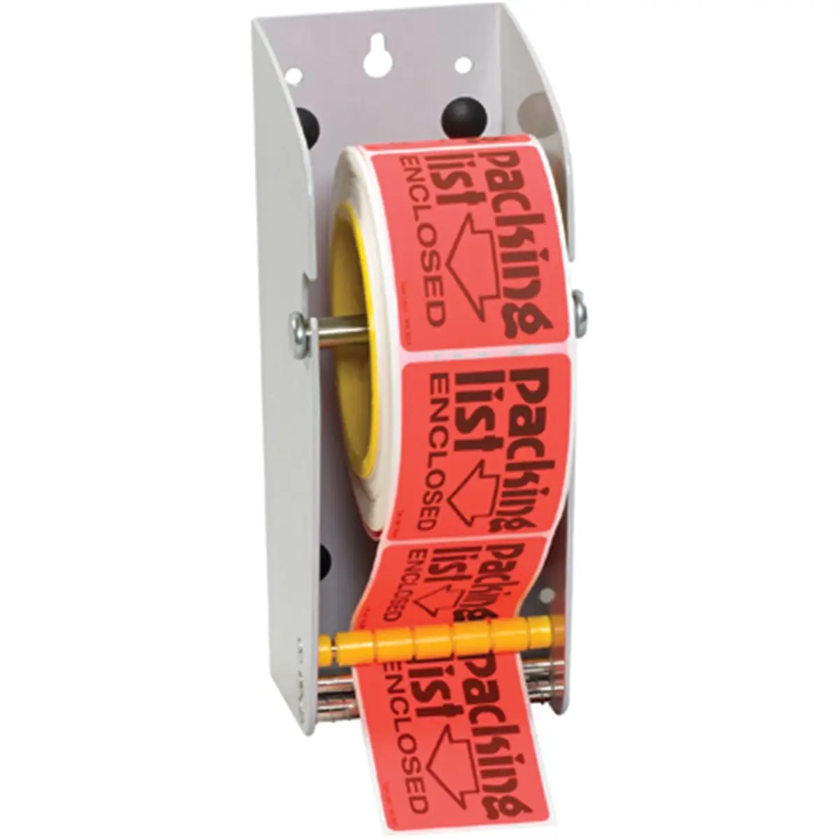 Box Partners LDM300 3 in. Wall Mount Label Dispenser - Heavy-Duty Desk Organization Tool with Pre-Drilled Holes, Easy to Load, Holds Rolls Up to 7" in Diameter for Office Stationery