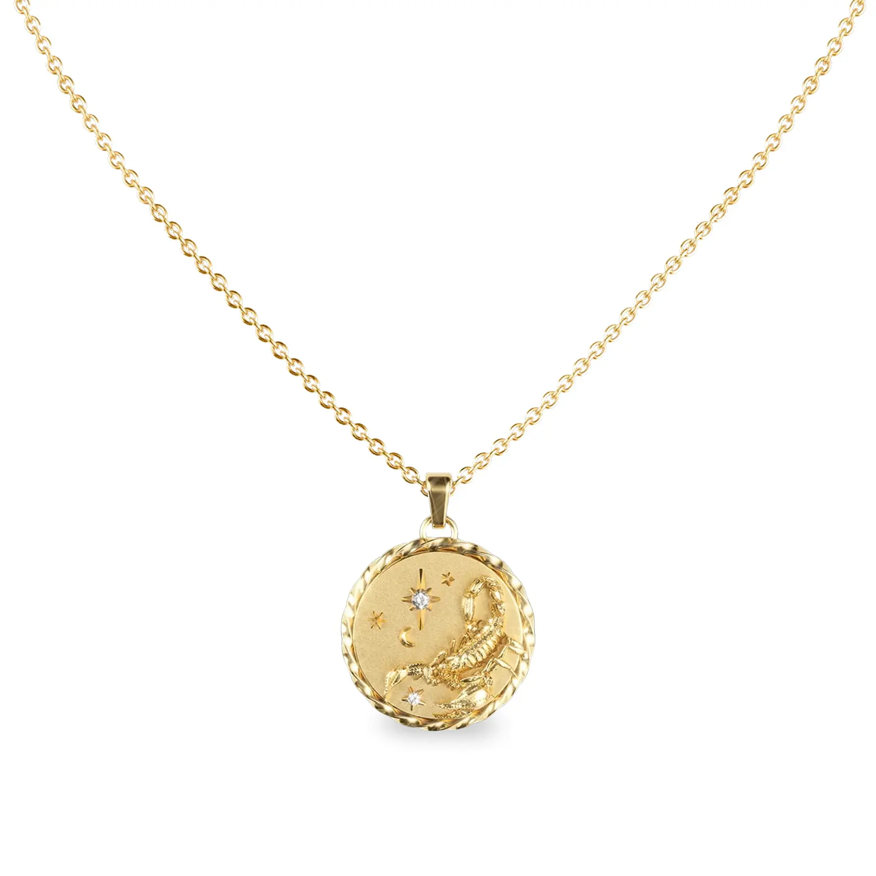 Pascal Zodiac Astrology Necklace for Women, Dainty Personalized Jewelry with Lab-Grown Diamonds & Gemstones, Birthstone Gift Idea, Aquarius Zodiac Necklaces, Astrology-Themed Necklaces