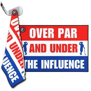 Fore Show Magnetic Golf Towel (Over Par) Waffle Microfiber with Magnet for Golf Bags, Carts & Clubs - 24” x 16” Funny Golf Gift Accessory For Men