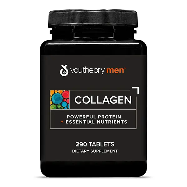 Men’s Collagen Supplement, 5000mg Hydrolyzed Collagen Peptides with Amino Acids & Vitamin C, Supports Joint, Muscle, Hair, Skin & Nail Health, 290 Tablets (48-Day Supply)