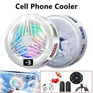 Magnetic Phone Cooler, 1 Count Phone Cooling Fan, Phone Heat Sink with Digital Display, Phone Accessories for Gaming, Watching Video