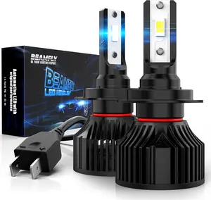 LED H7 Bulb 16000LM, Automotive Halogen Headlight Conversion Kit, 12V High Beam/Low Beam, High-Power Bulb, 6000K Cool White Light