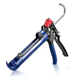 #Summervibes WORKPRO Caulking Gun, Adjustable Hand Caulk Gun, Less-Dripping Regulating, Sealant Silicone Gun with Comfort Grip, 9:1 & 18:1 Thrust Ratio, Smooth Round Rod for 10oz Caulk Tubes