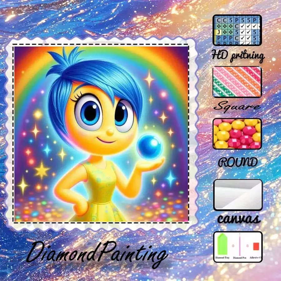5D-DIY, velvet canvas, diamond art, diamond painting kit, rainbow, stars, magic ball, AB diamonds, crystal diamonds, Handicraft, perfect home decor, handmade diamond art painting kit, special craft diamond art kit, Handcraft