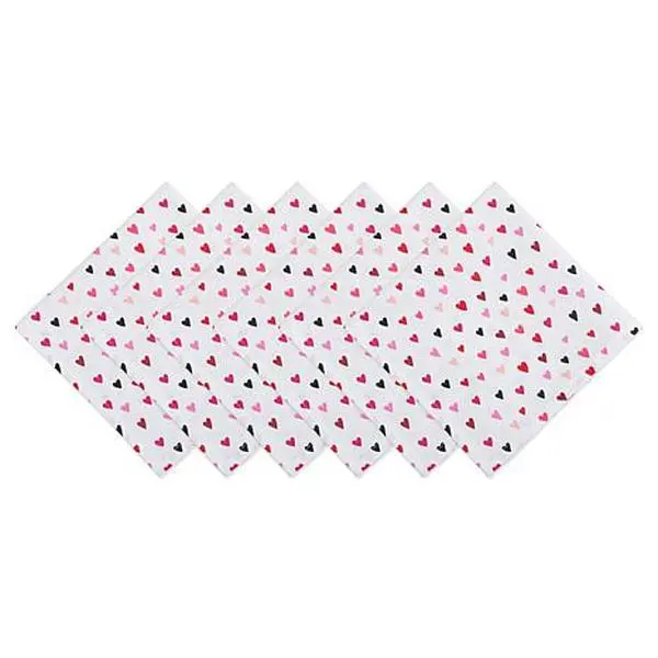 Design Imports Confetti Hearts Print Napkin Set of 6 Design Imports Confetti Hearts Print Napkin Set of 6