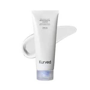 Kurved Skin Aging Curve Peptide Water Gel Cleanser (5.07 Oz., 150ml)|Comfort‑Hydration, Sunscreen SPF Cleansing, skin‑friendly pH, Hydrating, Gentle, Sensitive skin