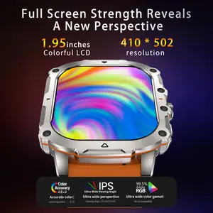 Smart Watches, AMOLED HD Touch Screen Smart Watch With Voice Assistant/Message Reminder/Weather Forcest/Sport Modes, Fashion Outdoor Fitness Watch With Adjustable Band, Compatible For Android/Iphone,