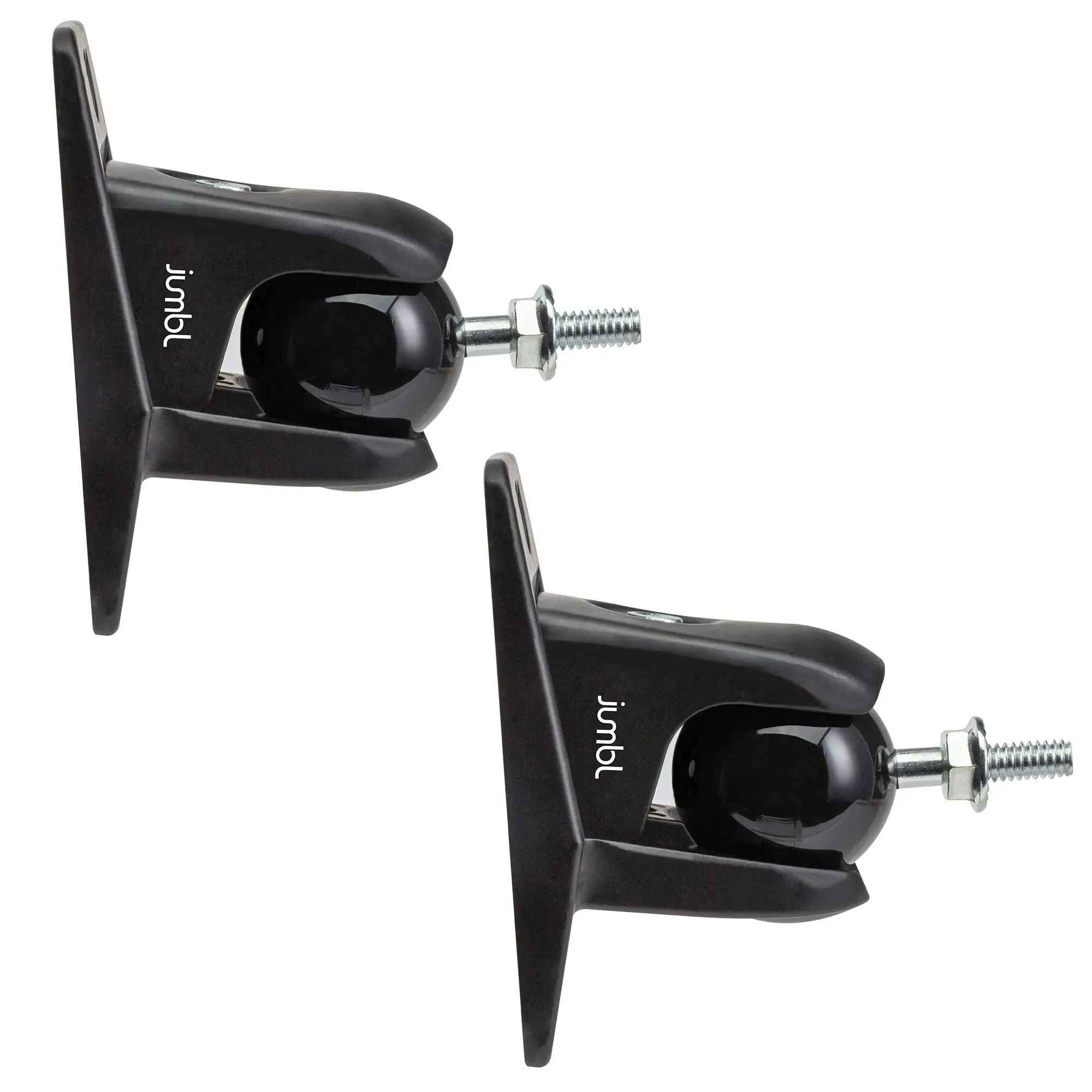 Jumbl SINSB7B ProGrip Ultra Stainless Steel Speaker Wall Mount Bracket Black Pair of 2 Thread Size 1/4-20 Holds up to 10 Lbs Robust Construction Enhanced Flexibility Easy Installation