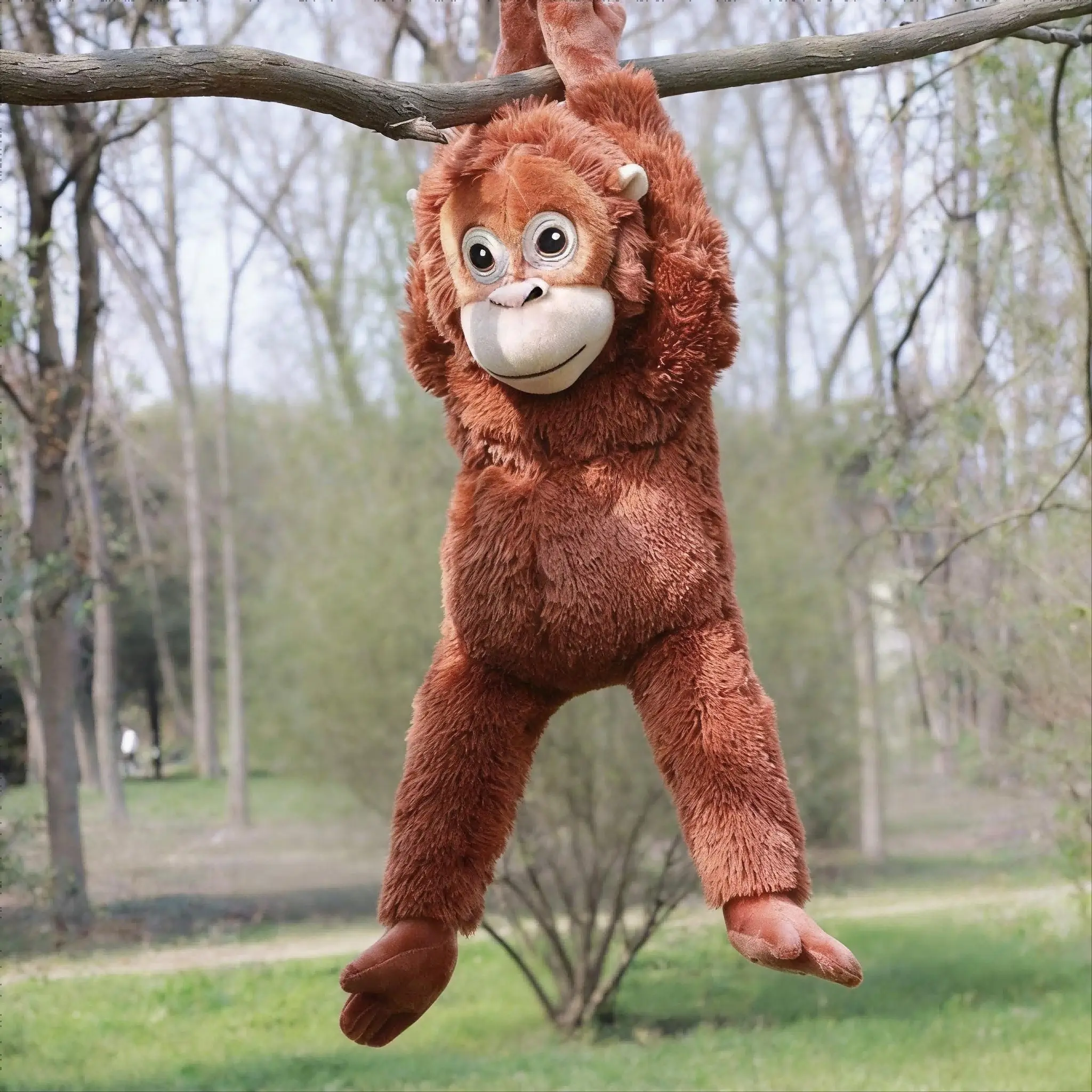 Realistic Lifelike Gorilla Plush Pillow & Wall Decor - Soft Huggable Stuffed Animal, Perfect for Christmas, Anniversaries & Holidays