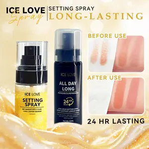 ICE LOVE 24HR Long-Lasting Setting Spray & STAR FLOW – Pearlescent Shimmer, Shiny Particles, Oil Control, Waterproof, Alcohol-Free, 50ml & 65ml, Makeup Cosmetic