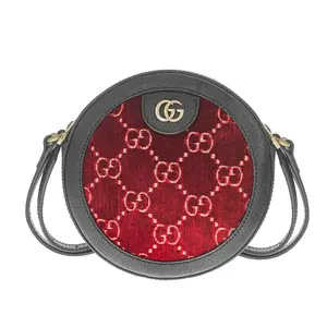 Pre-owned GUCCI Mixed Materials (Textiles) Shoulder Bags Ophidia Round Shoulder Bag