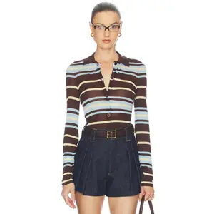 ALIGNE Sue-ellen Sheet Knitted Shirt in Stripe