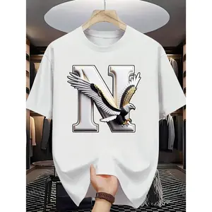 Summer Men's Fashion Pattern Short Sleeve T-Shirt Letter Print