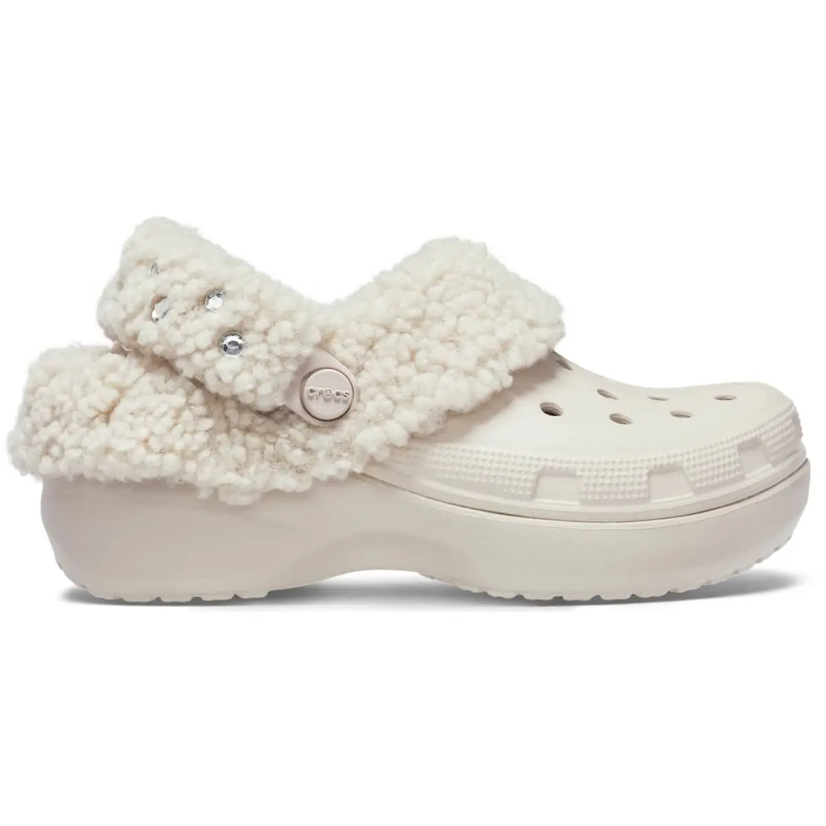 Crocs Women's Classic Lined Platform Clogs - Fuzzy Slippers