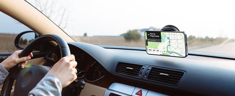 360° Vacuum Magnetic Car Phone Holder, Adjustable Suction Cup Phone Mount for Car/Gym/Mirror/Smooth Surface, Compatible with iPhone Android