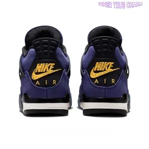 Deep Purple High-Top Sneakers | Suede & Mesh Upper with Air Cushion Sole | Unisex Retro Basketball & Streetwear Shoes for Men & Women