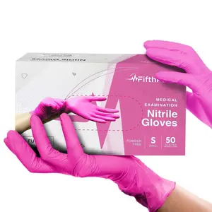 FifthPulse Hot Pink Disposable Nitrile Gloves