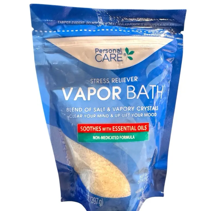 Stress Reliever Vapor Bath with Salt & Vapory Crystals, Non-Medicated Formula, Suitable for Mood Enhancement with Essential Oils,Personal Care
