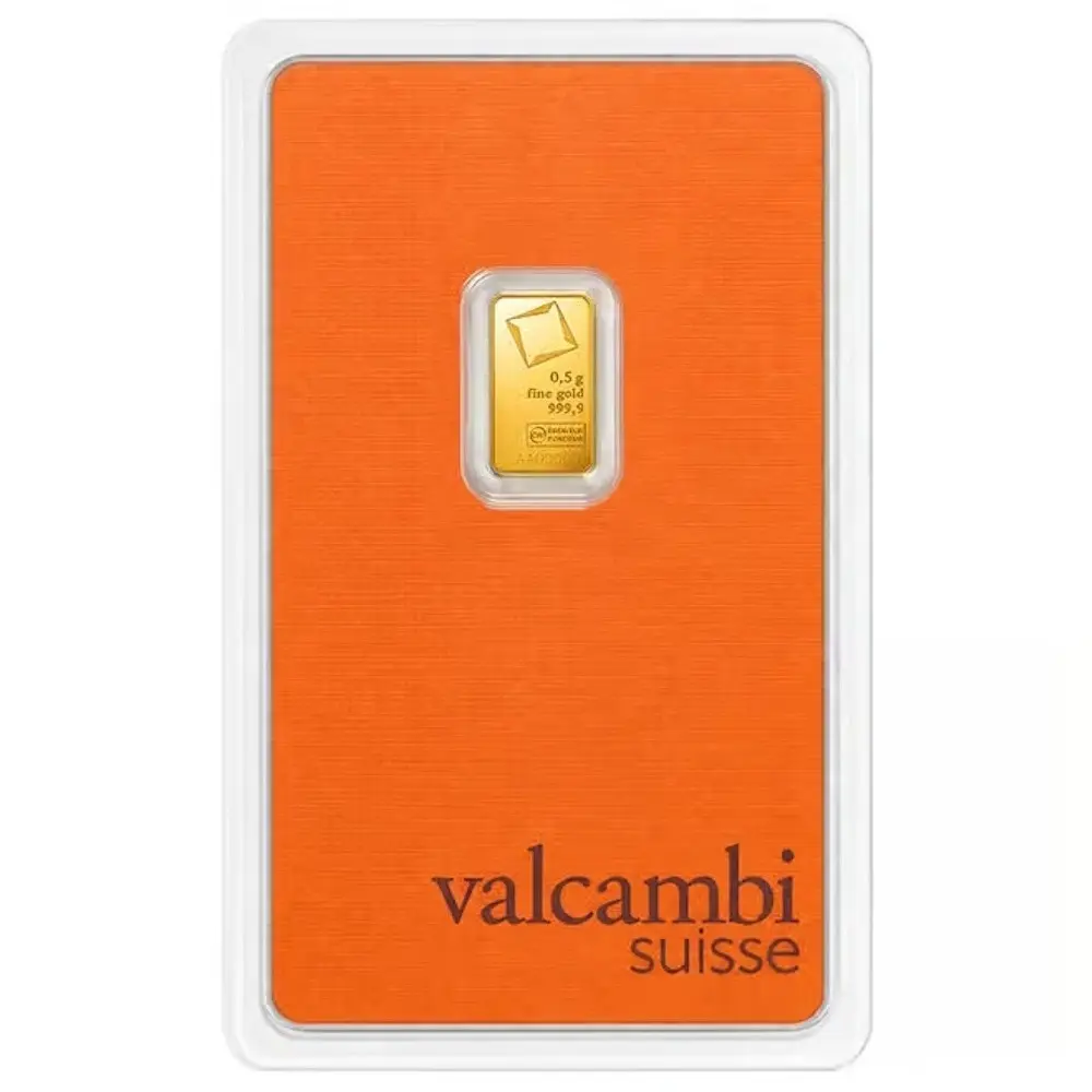 0.5g Real Gold Bar - Valcambi Suisse, 999.9 Fine, Sealed Assay Certificate, Investment Bullion Collectible