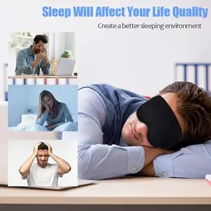 3D Zero Pressure Sleep Eye Mask for Men Women Side Sleeper, Adjustable Blackout Soft Breathable Eye Masks for Travel Nap Night Sleep, Humorous Gift Stocking Stuffers