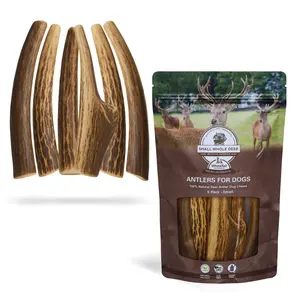 Small | Whole Deer Antler Dog Chews - Single Antler or Multipack