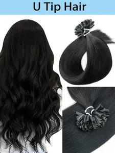 30G/Pack Human Hair U Tip Extensions Natural Keratin PreBonded Nail Hair 12inch-22 Inch for Women Comfortable Invisible Look Daily Use Wearing