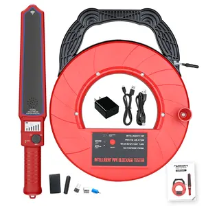 Pipe Blockage Detector, Water Pipe Locator Underground Diagnostic-Tool Wall Scanner Pipeline Blocking Clogging Scanner Plumbers Instrument For Metal PVC Water Pipes, 20M