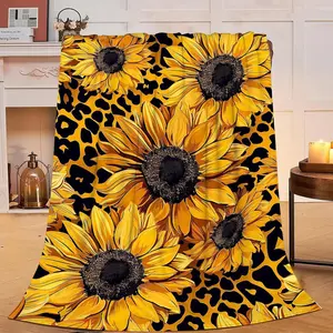 Flannel Blanket |Sunflower Flannel Throw Blanket, Soft Cozy Warm Fuzzy Plush Blanket For Kids Girls Boys Adults Women Men, Perfect Sunflower Gifts For Birthday Festival Home Decor| Home & Gift
