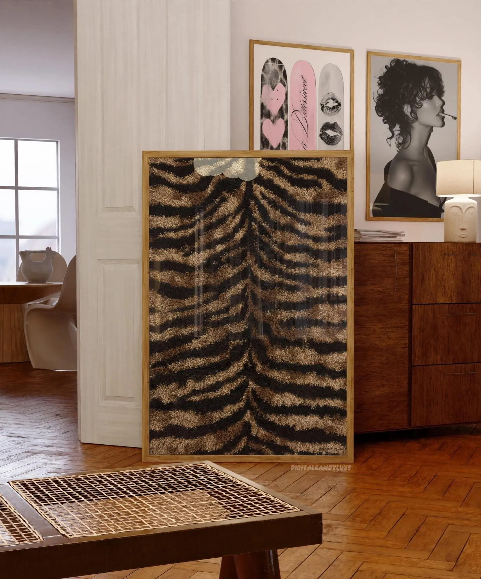 [Sale Up To 50%] [Free ship] [No Frame] Retro Wall Art Animal Print Funky Fabric Poster Printable Art Tiger Leopard Cheetah Prints Wall Decor Dorm Vintage 90s Aesthetic