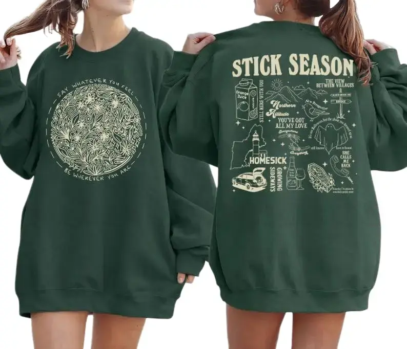 Vintage Stick Season 2024 Sweatshirt, Country Music Shirt, Noah Kahan Stick Season Sweatshirt Cotton Crewneck