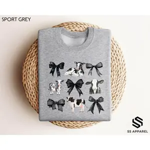 Coquette Cow Sweatshirt, Cowgirl Shirt, Farm Animal Sweatshirt, Highland Cow Shirt, Cow Sweatshirt, Country Shirt, Cute Cow