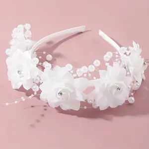 1pc Elegant Floral Beaded Headband with