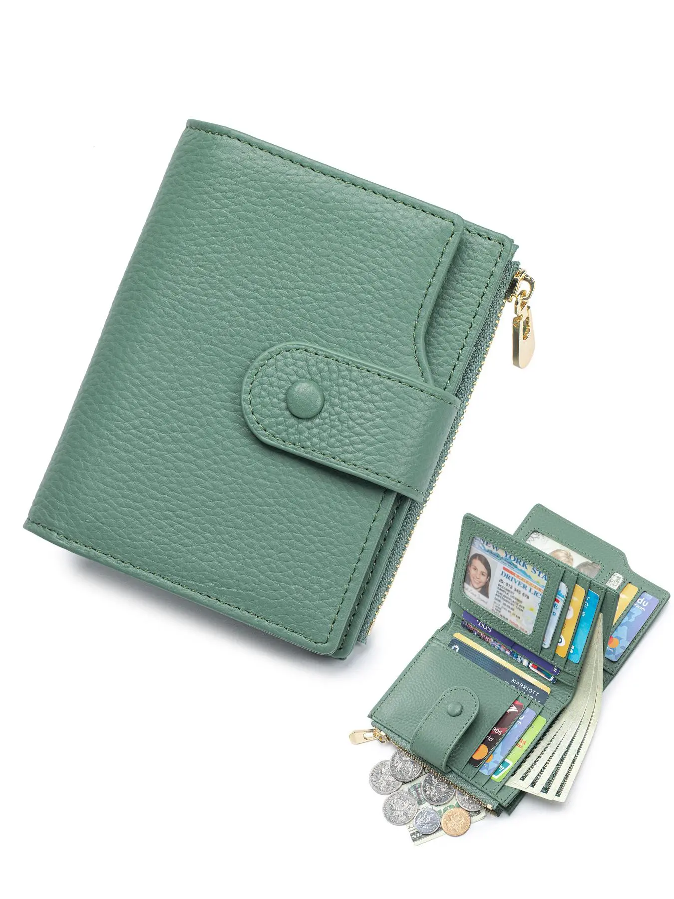 Women's Minimalist Large Capacity Bifold Wallet, Fashionable RFID Blocking Card Holder, Casual Trendy Versatile High-quality Daily Wallet, Durable Fashion Wallet, Zipper Wallet