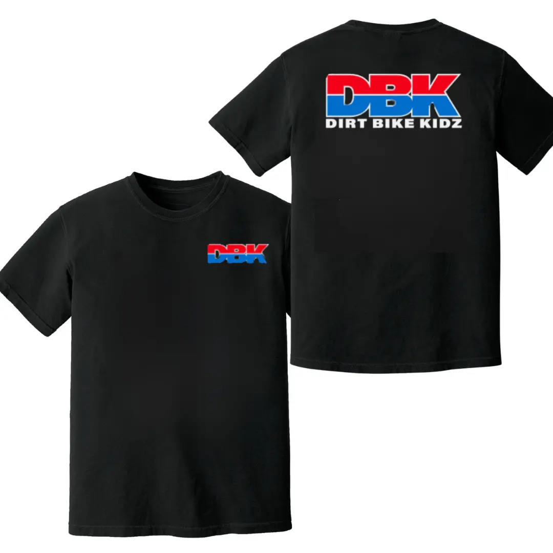 [DBK] Dirt Bike Kidz Logo T-Shirt, Motocross Racing Graphic Tee, Off Road Rider Shirt for Men, Gift for Dirt Bike Fans & Riders