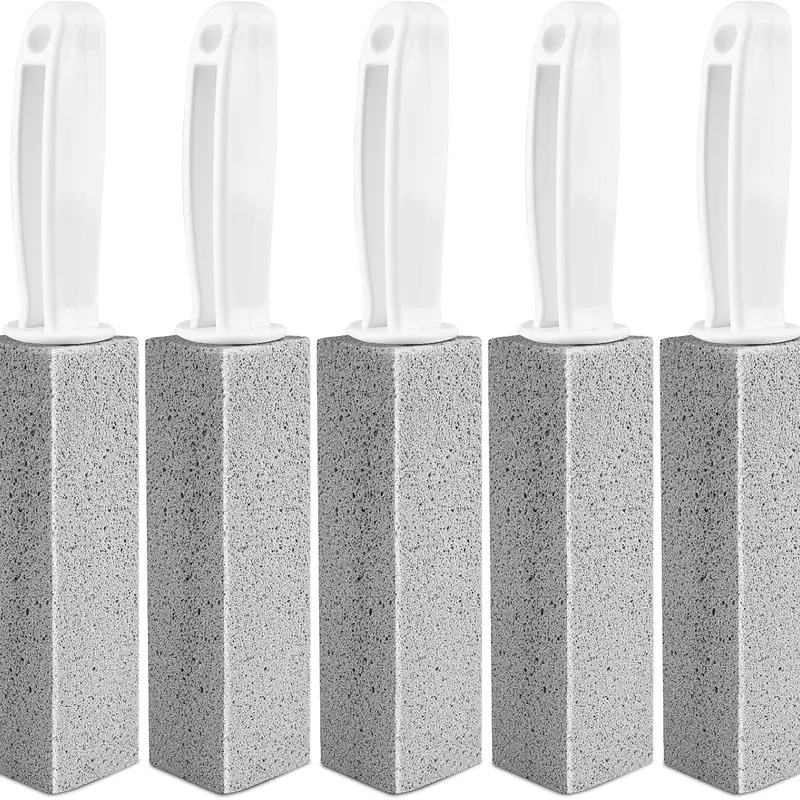 Toilet Pumice Stone With Handle, 5 Pack Pumice Stone Toilet Bowl Cleaner, Hard Water Toilets Ring Remover for Cleaning Toilets, Bathtubs, Stove, Grills, Swimming Pools, Sinks