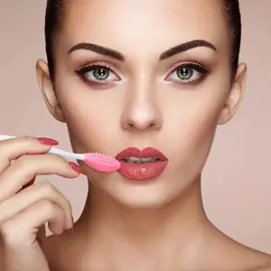 2pcs Beauty Skin Care Wash Face Silicone Brush Exfoliating Nose Clean Blackhead Removal Brushes Tools With Replacement Head